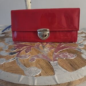 Red Patent Leather Women's Clutch